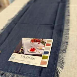 runner-preziosa-lino-saint-tropez-con-frange-blu