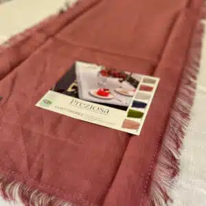 runner-preziosa-saint-tropez-lino-con-frange-amaranto