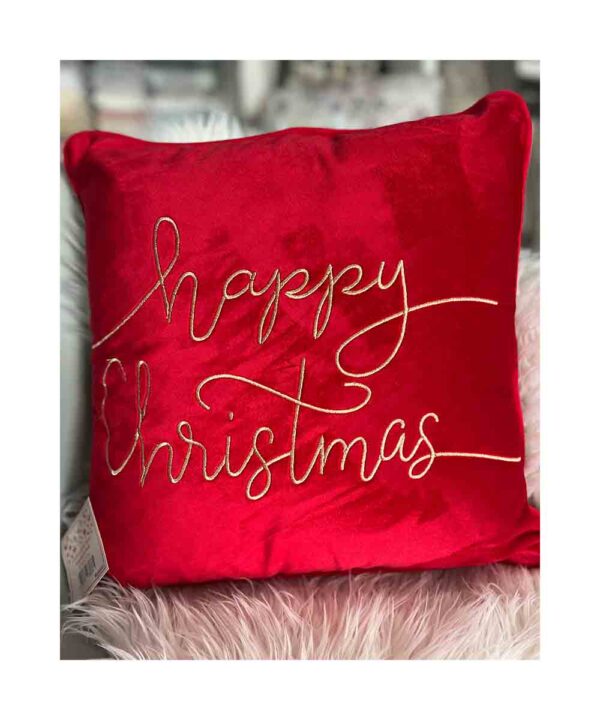 cuscino-velluto-happy-christmas-rosso