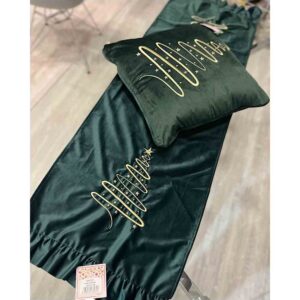 runner-e-cuscino-christmas-tree-verde