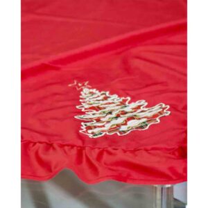 centrotavola-velluto-albero-innevato-rosso-dettaglio